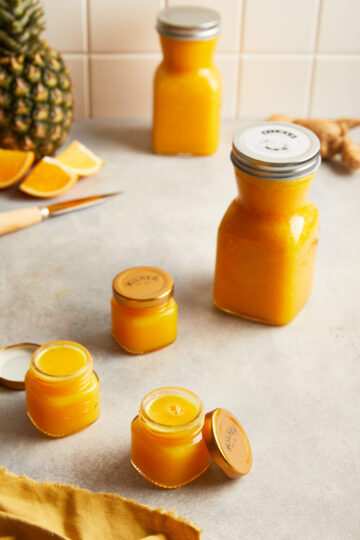 Orange pineapple and ginger immunity juice